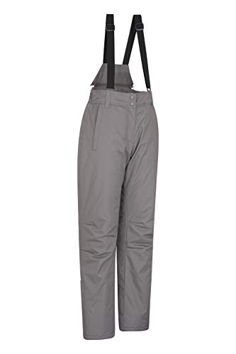 Mountain Warehouse Moon El esquí de Las Mujeres jadeó - los Pantalones Impermeables de Las señoras, Cintura Ajustable, Equipo Desmontable del esquí de los apo, Invierno Gris 38