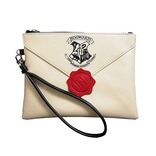 Mujer Harry Potter Hogwarts Escuela Insignia Cuero Cremallera Billetera Bolsa de Cosméticos