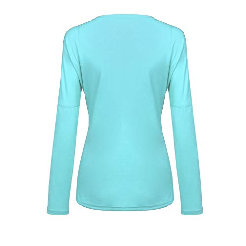 Mujer Polyester Ajustado Blusa Moda Patchwork Casual para Mujer Color Block O-Neck Manga Larga Camiseta Tops Otoño e Invierno Tallas Grandes riou