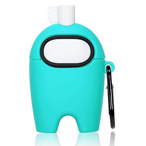 Mulafnxal para Airpods 1&2 Cute Case,Paper Among Silicona Lindo Interesante Animal Caricatura Cartoon Protective Elegante Moda Llavero Funda Air pods Niño Chica Juventud Caso para Airpod(Blue)