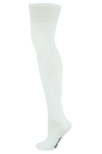 Mysocks Calcetines por encima de la rodilla Llanura blanco