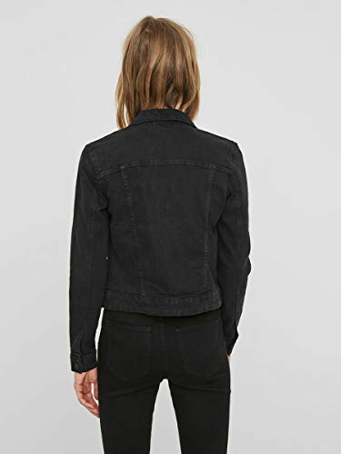 NAME IT Nmdebra L/s Wash Denim Jacket Noos Chaqueta Vaquera, Negro (Black Black), 42 (Talla del Fabricante: X-Large) para Mujer