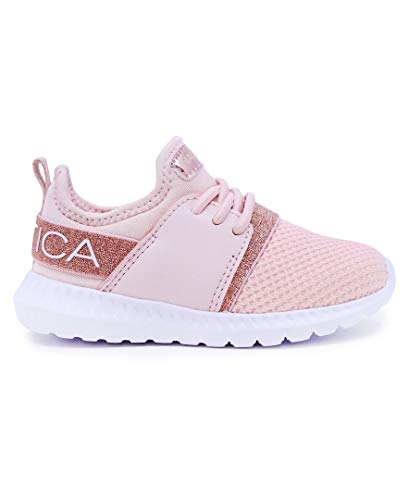 Nautica Kids Toddler Sneaker Athletic Slip-On Bungee Running Shoes Boy-Girl Toddler Little Kid-Kappil Toddler-Rose Gold-7