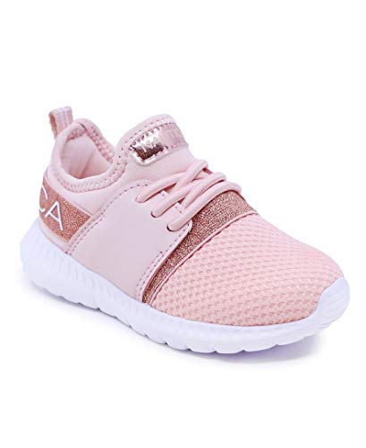 Nautica Kids Toddler Sneaker Athletic Slip-On Bungee Running Shoes Boy-Girl Toddler Little Kid-Kappil Toddler-Rose Gold-7