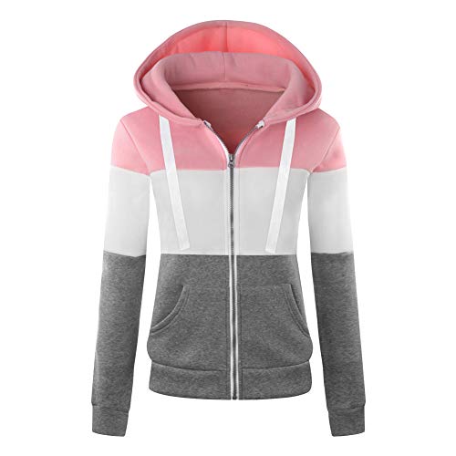 Newbestyle Sudadera con Capucha para Mujer Sudadera Cremallera XS-XXL