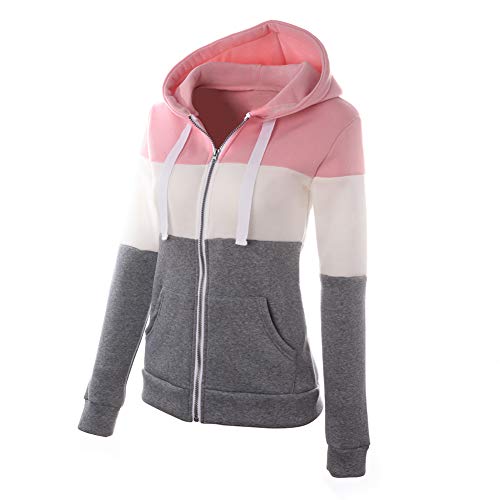 Newbestyle Sudadera con Capucha para Mujer Sudadera Cremallera XS-XXL