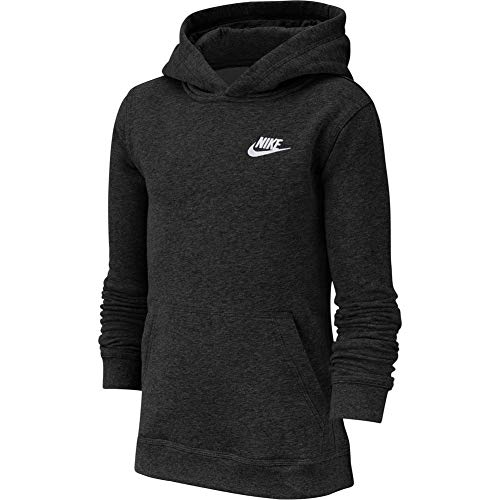 NIKE B NSW Club Po Hoodie Sweatshirt, Niños, Black/ White, S