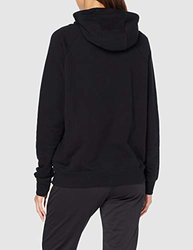 NIKE Essential Hoodie FZ FLC Sudadera con Capucha y Cremallera Completa, Mujer, Negro (Black/(White), L