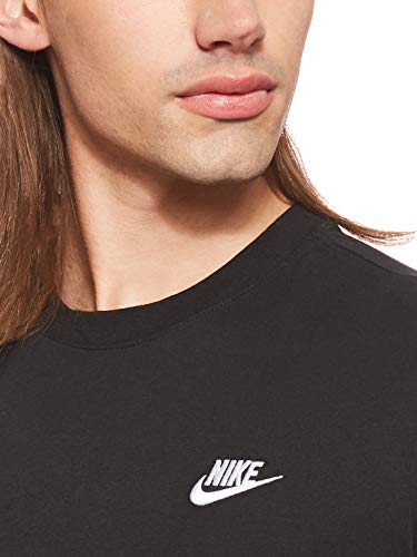 NIKE M NSW Club tee Camiseta de Manga Corta, Hombre, Black/White