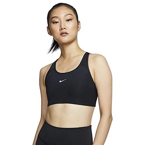 NIKE Med Pad Bra Sujetador de Deporte, Mujer, Black/(White), M