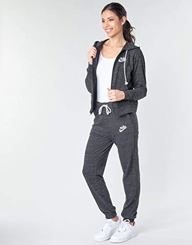 NIKE W NSW Gym VNTG Hoodie FZ Sudadera, Mujer, Black/Sail, M