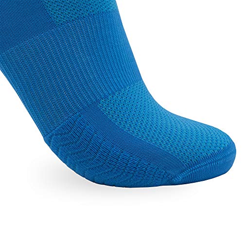 NORTEI Calcetines Azules para Ciclismo, MTB y Running de Caña Alta para Hombre y Mujer – Infinity Blue (S (37-39))