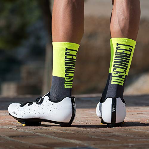 NORTEI Calcetines para Ciclismo, MTB y Running de Caña Alta para Hombre y Mujer – Disconnect (S-M (38-42))