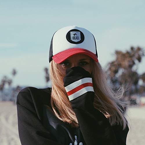 Oblack Gorras de Hombre Roja Classic Red Gorras Mujer Beisbol Ajustable con Visera Acolchada y Rejilla Negra - Gorra Trucker