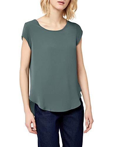 ONLY NOS Onlvic S/s Solid Top Noos Wvn, camiseta sin mangas Mujer, Verde (Balsam Green Balsam Green), 38 (Talla fabricante: 38)