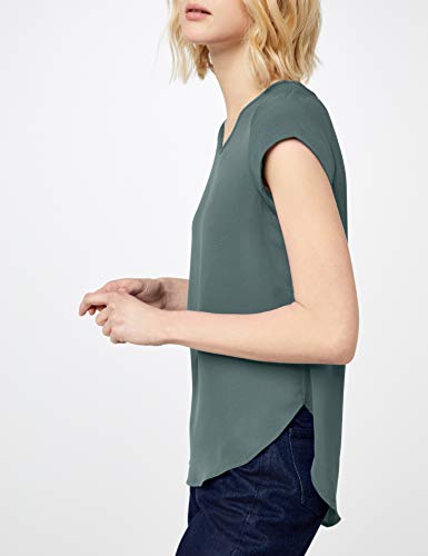 ONLY NOS Onlvic S/s Solid Top Noos Wvn, camiseta sin mangas Mujer, Verde (Balsam Green Balsam Green), 38 (Talla fabricante: 38)