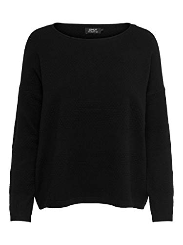 Only ONLBRENDA L/S Pullover KNT Noos suéter, Negro (Black Black), Medium para Mujer