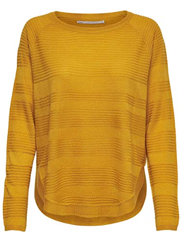 ONLY Onlcaviar L/s Pullover Knt Noos, Suéter para Mujer, Amarillo (Golden Yellow Golden Yellow), 40 (Talla del fabricante: Medium)