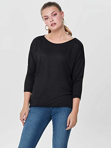 Only onlELCOS 4/5 Solid Top JRS Noos Camisa, Negro (Black), 36 (Talla del Fabricante: Small) para Mujer