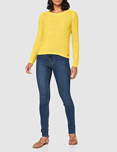 Only onlGEENA XO L/S Pullover KNT Noos suéter, Amarillo (Solar Power Solar Power), 40 (Talla del Fabricante: Medium) para Mujer