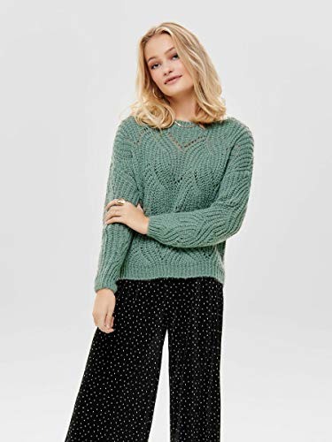 Only Onlhavana L/s Pullover Knt Noos suéter, Verde (Chinois Green), 40 (Talla del Fabricante: Medium) para Mujer