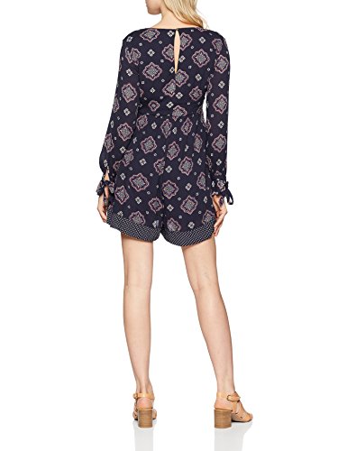 Only Onlmarika L/s Playsuit Wvn Mono Corto, Multicolor (Night Sky AOP: Global Medallion), 40 (Talla del Fabricante: 38) para Mujer