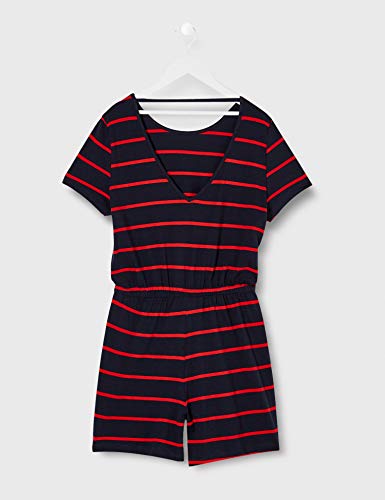 Only Onlmay Life S/s Playsuit Jrs Pantalones Cortos Informales, Azul (Night Sky - High Risk Red), L Mujer