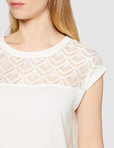 Only Onlnicole S/s Mix Top Noos Camiseta, Blanco (Cloud Dancer Cloud Dancer), X-Large para Mujer