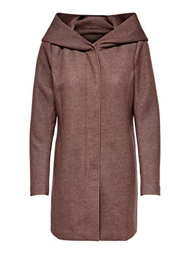 Only ONLSEDONA Light Coat OTW Noos Abrigo, Chocolate Fondant/Detail:Melange, S para Mujer