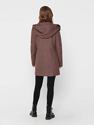 Only ONLSEDONA Light Coat OTW Noos Abrigo, Chocolate Fondant/Detail:Melange, S para Mujer