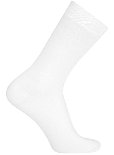 oodji Ultra Hombre Calcetines Altos (Pack de 10), Blanco, ES 40-43 / one size