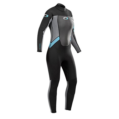 Osprey Origin Full Length Wetsuit Long Traje de Neopreno Largo Completo, Mujer, Negro y Azul, M Tall