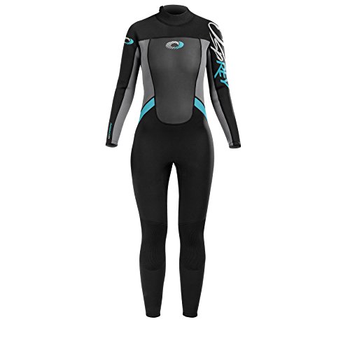 Osprey Origin Full Length Wetsuit Long Traje de Neopreno Largo Completo, Mujer, Negro y Azul, M Tall