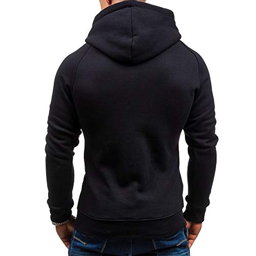 Overdose Sudadera con Capucha Gris De Manga Larga para Hombre Casual Sudadera Gris Outwear para Hombres Parka De Invierno Desgastar