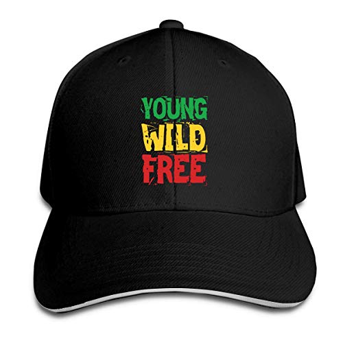 Overlooked Shop Young Wild Free Trucker Gorra de béisbol Sombrero sándwich de Pico Ajustable