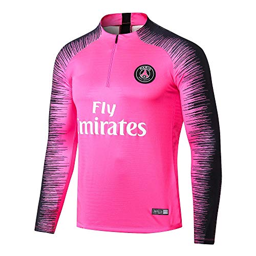 Paris Black Camiseta de Manga Larga Ropa de fútbol Primavera y otoño Apariencia Adultos Sudaderas Trajes de Entrenamiento, L