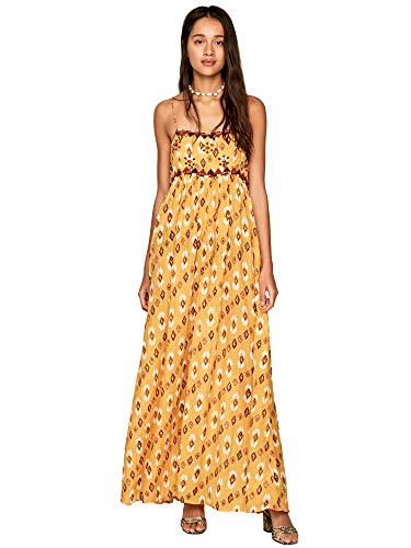 Pepe Jeans - Angie - PL952645 - Vestido Largo Boho DE Tirantes Estampado - para Mujer (XS)