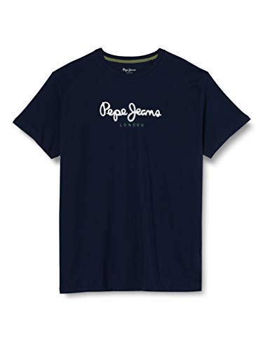 Pepe Jeans Eggo PM500465 Camiseta, Azul (Navy 595), X-Large para Hombre