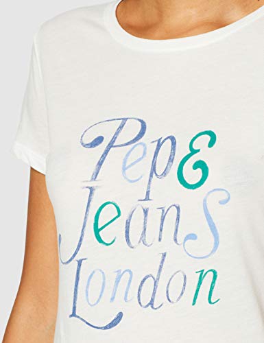 Pepe Jeans Mariah Camiseta, Marfil (Mousse 808), X-Large para Mujer