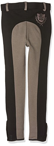 PFIFF Pantalones de equitación Infantiles Elisa, con Inserto de Tela, Aspecto Moderno de Dos Colores, Muy Suave, Negro, 116