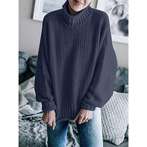 Poacher Jerseys Mujer Invierno Cuello Alto Jersey Mujer Manga Larga Degradado Jersey Mujer Tallas Grandes Invierno Sudadera Mujer Jersey Lana Mujer Cuello Redondo Jersey Mujer otoño Barato