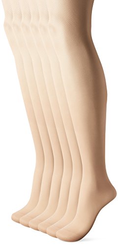 POMPEA Riposanti 40 Den Pantimedias, Beige Claro 0160, Large (Pack de 6) para Mujer