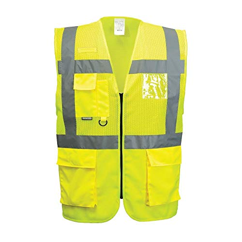 Portwest C496 - Madrid Ejecutivo del acoplamiento del chaleco, color Amarillo, talla XXL