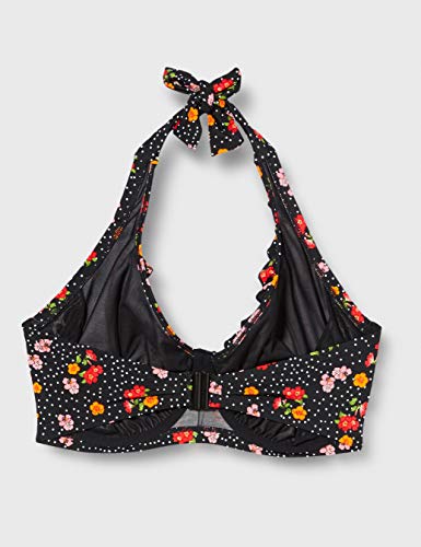 Pour Moi? Hot Spots Halter Underwired Top Parte de Arriba de Bikini, Multicolor (Ditsy Ditsy), 90D (Talla del Fabricante: 34D) para Mujer