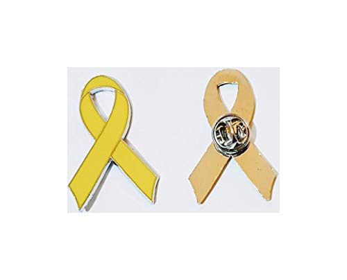 PRENDEDOR PIN AMARILLO INSIGNIA PIN/SIMBOLO DE SOLIDARIDAD 6 UNIDADES