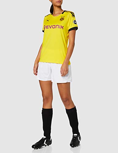 PUMA 1a Equipación 19/20 Borussia Dortmund Fútbol Femenino Replica con Evonik Opel Logo Maillot, Mujer, Cyber Yellow Black, XS