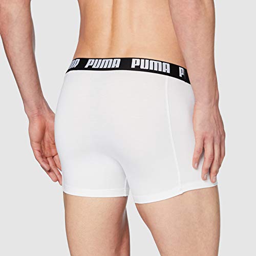 PUMA Basic Men's Boxers (5 Pack) Boxer Briefs, Blanco, Negro, Gris, L (Pack de 5) para Hombre