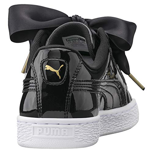 Puma - Basket Heart Patent Wn's, Zapatillas Mujer, Negro (Puma Black-Puma Black 01), 37.5 EU