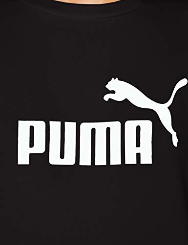 PUMA ESS Logo Crew Sweat TR Sweatshirt, Mujer, Cotton Black, M