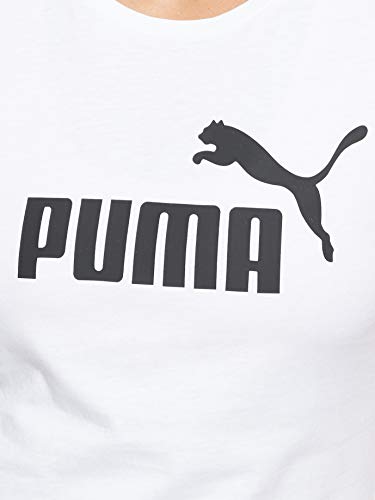 PUMA ESS Logo tee T-Shirt, Mujer, Puma White, XS